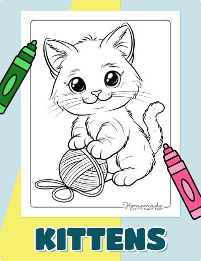 Kitten Coloring Pages