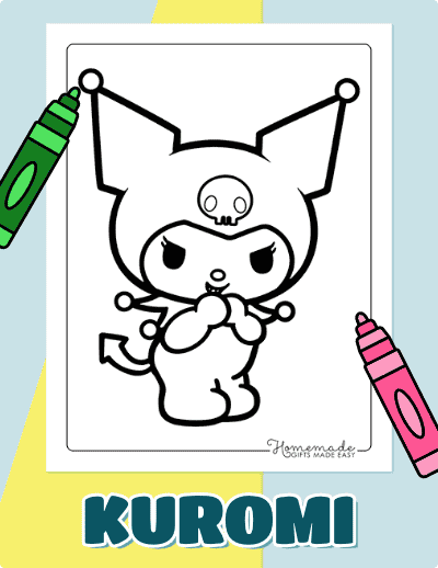 Kuromi Coloring Pages