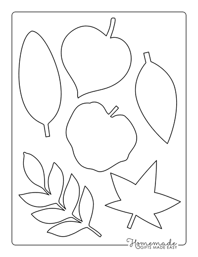 apple leaf template