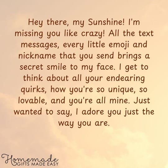 love letters for her - I'm missing you like crazy!