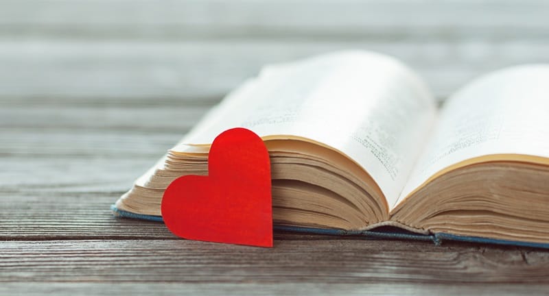 love poems for wife open book with a red heart