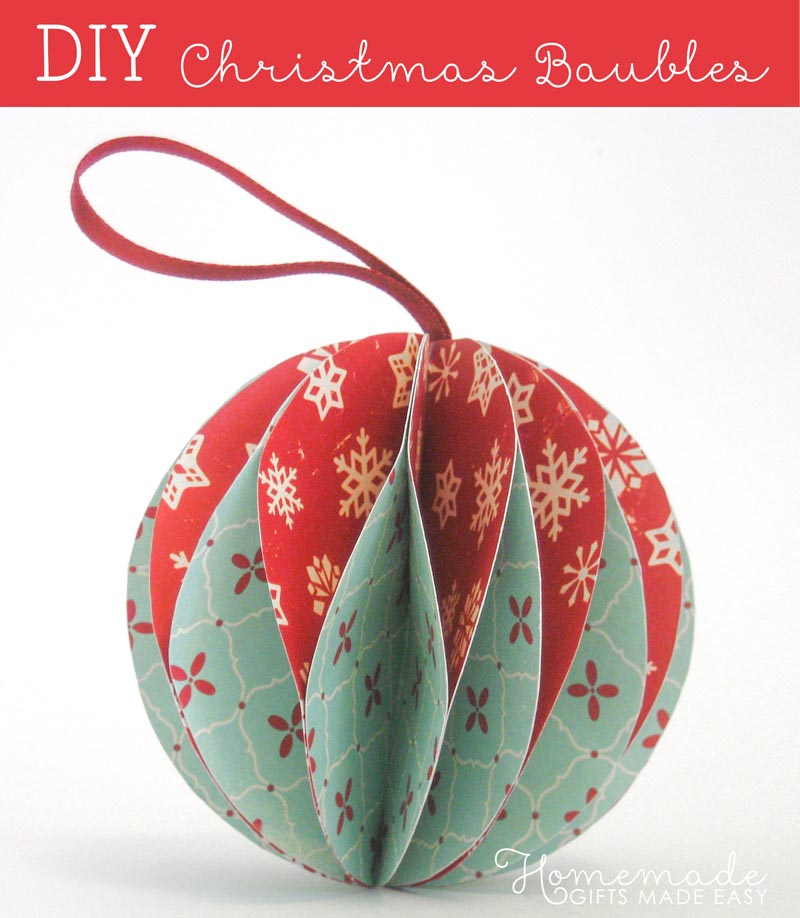 Homemade Paper Christmas Tree Ornaments