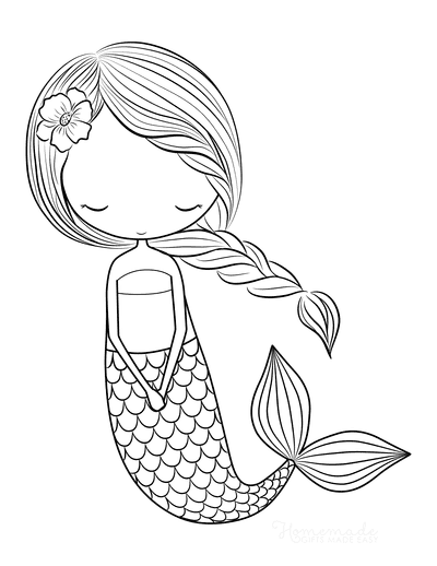 57 Mermaid Coloring Pages Free Printable Pdfs