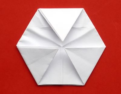 money origami star step 7b