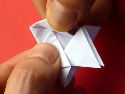 money origami star step 8d