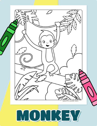 Monkey Coloring Pages