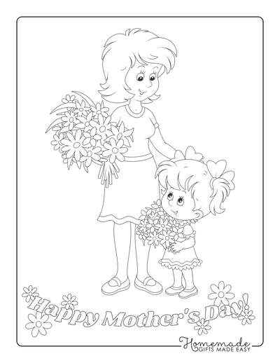 Mother's Day Coloring Pages (13 Free Printables) - Cute Coloring Pages For  Kids