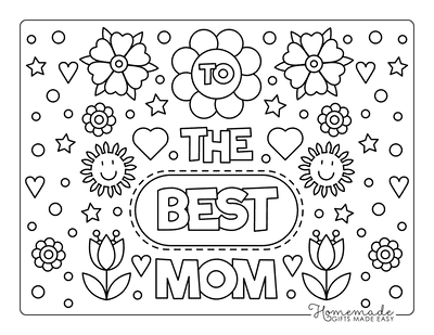 Mothers Day Coloring Pages to the Best Mom
