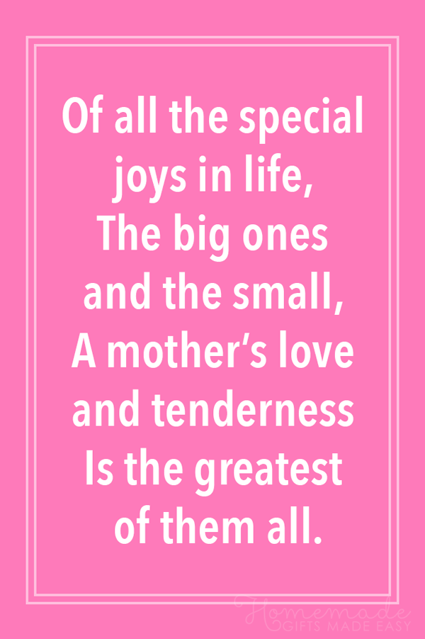 Free Printable Short Mothers Day Poems