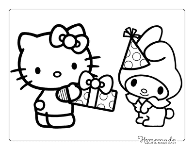My Melody Coloring Pages Cute My Melody Hello Kitty Birthday Party
