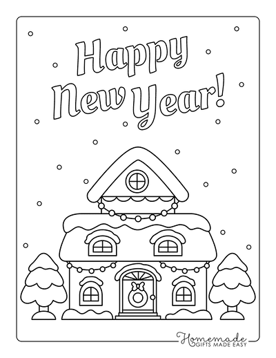 Free Printable New Year Coloring Pages For 2024