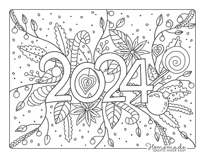 New Year Coloring Pages Winter Nature Snowing 2024 400x309 