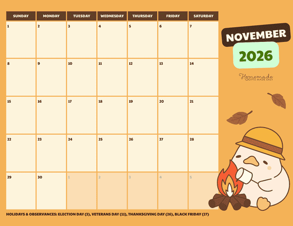 November Calendar