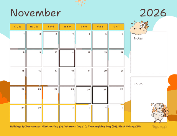 November Calendar