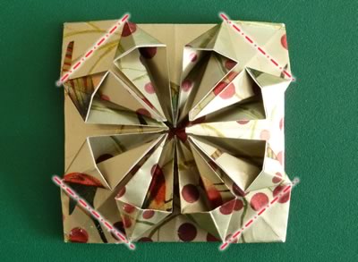 origami christmas ornaments step 11