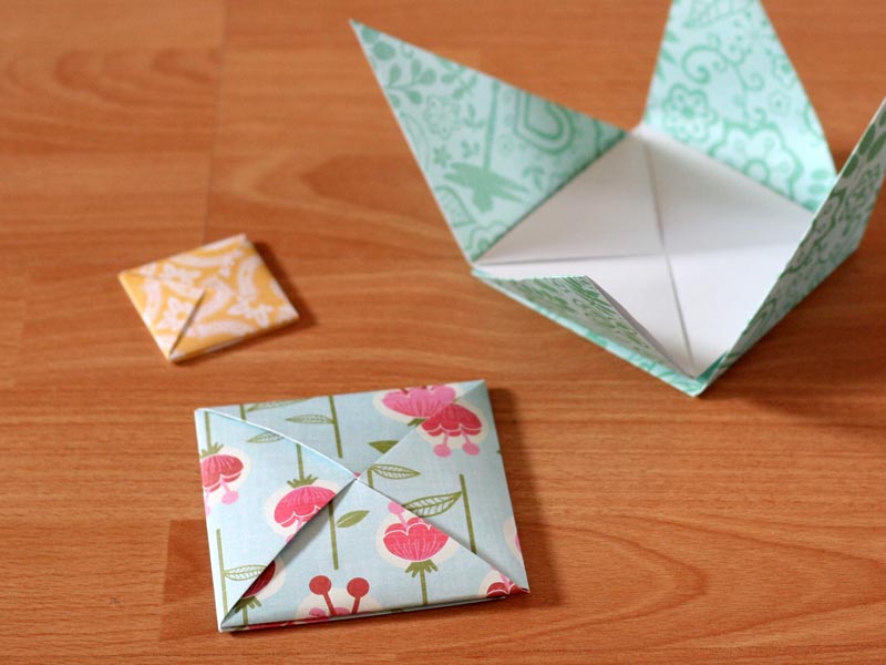 how do you fold a piece of paper into a square envelope