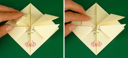 origami heart love note step 6c