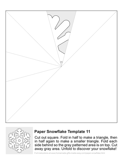 Paper Snowflake Pattern Template 11
