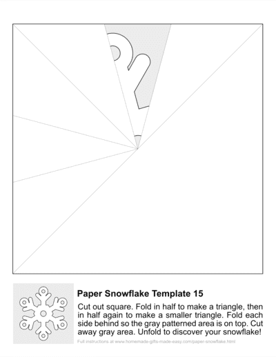 Paper Snowflake Pattern Template 15