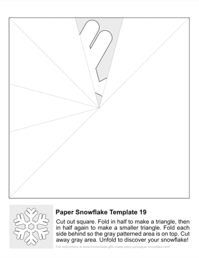 Paper Snowflake Pattern Template 19