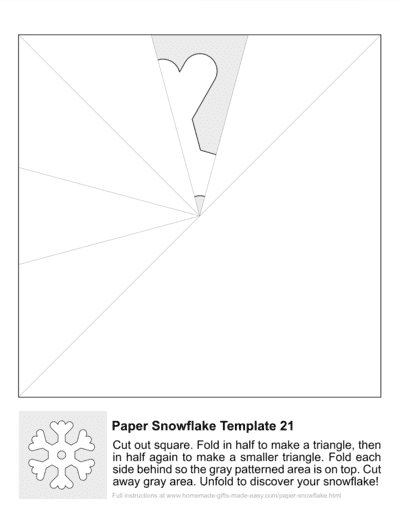 Paper Snowflake Pattern Template 21