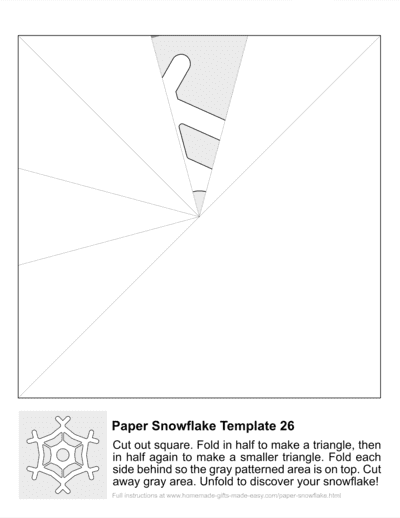 Paper Snowflake Pattern Template 26