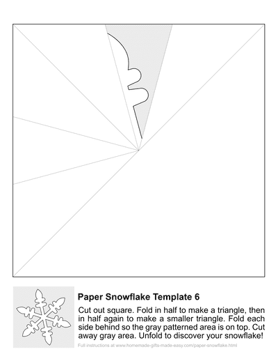 Paper Snowflake Pattern Template 6