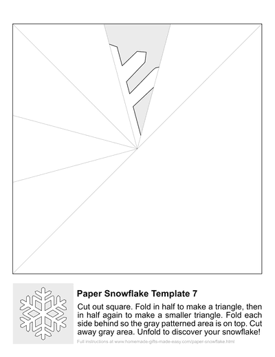Paper Snowflake Pattern Template 7