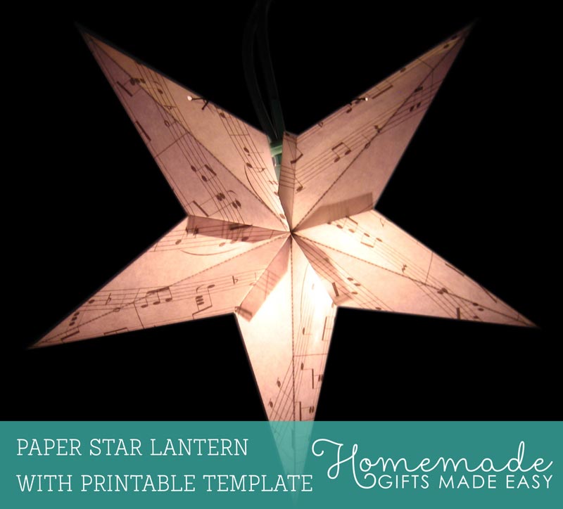 Make a Paper Star Lantern Printable Template and Instructions