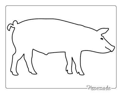 Pig Coloring Pages Easy Pig Outline Template