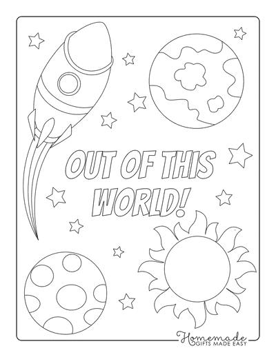 Outer Space Coloring Pages for Kids: Free Printable Coloring Pages for Kids  That Are Out of This World, Printables