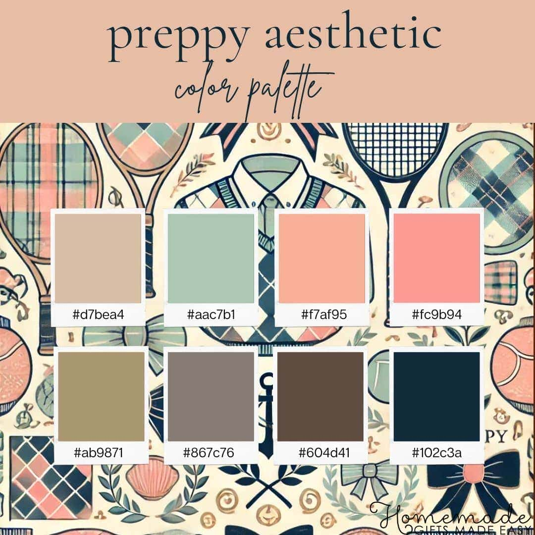 Preppy Aesthetic Color Palette