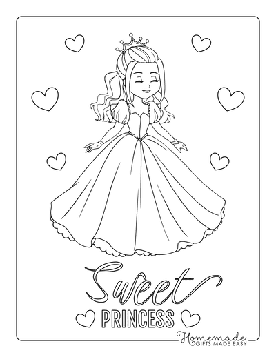 Simple and Fun: Easy Princess Coloring Pages for Kids | Art