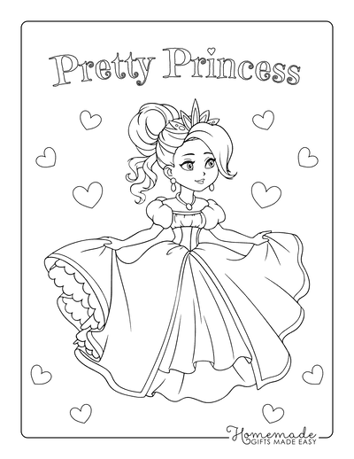 770 Colouring Pages For Princess  Latest