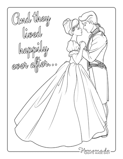 prince and princess coloring page
