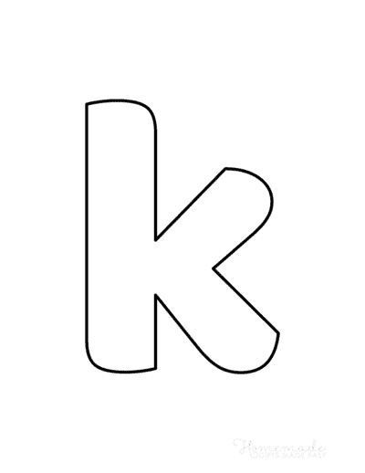 Printable Alphabet Letters Balloon Lowercase K