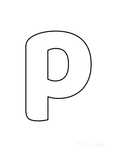 Printable Alphabet Letters Balloon Lowercase P