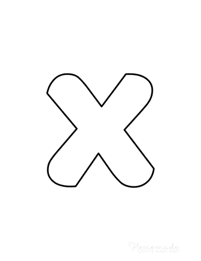 Printable Alphabet Letters Balloon Lowercase X