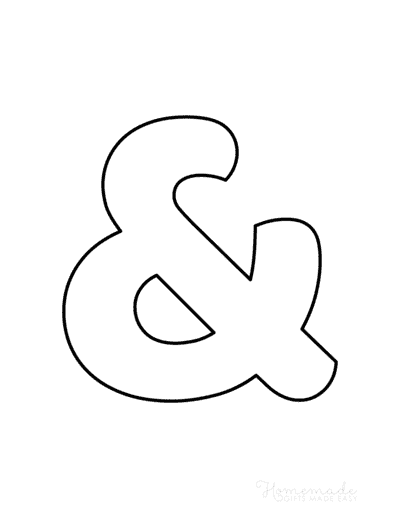 Printable Alphabet Letters Balloon Symbols Ampersand