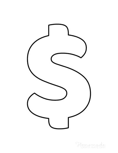Printable Alphabet Letters Balloon Symbols Dollar
