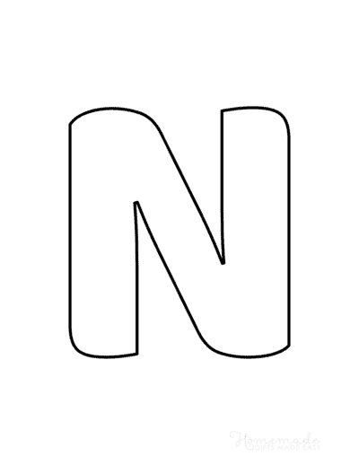 Printable Alphabet Letters Balloon Uppercase N