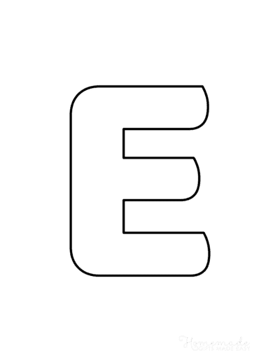 Printable Alphabet Letters Balloon Uppercase E