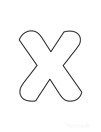 Printable Alphabet Letters Balloon Uppercase X