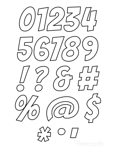 Printable Alphabet Letters Cartoon Numbers Symbols Small
