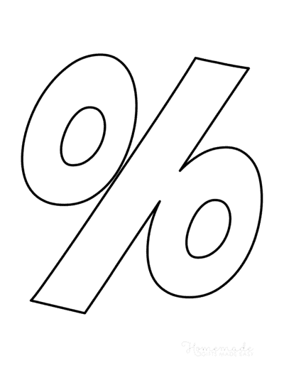 Printable Alphabet Letters Cartoon Symbol Percent