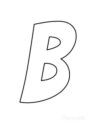 Printable Alphabet Letters Cartoon Uppercase B