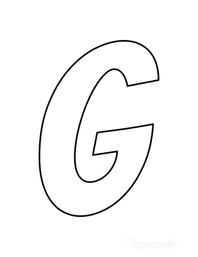 Printable Alphabet Letters Cartoon Uppercase G