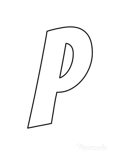Printable Alphabet Letters Cartoon Uppercase P