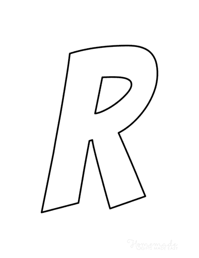 Printable Alphabet Letters Cartoon Uppercase R