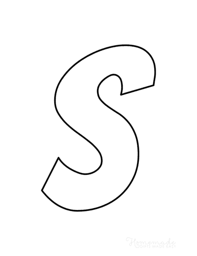 Printable Alphabet Letters Cartoon Uppercase S